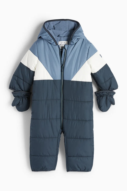 Baby snowsuit with hood