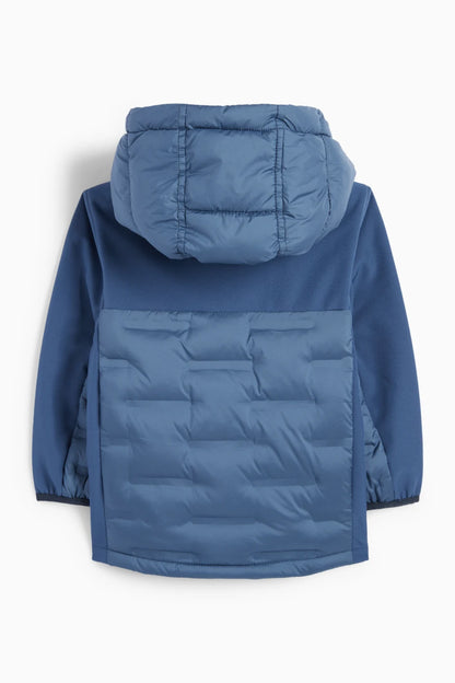 Hybrid jacket with hood