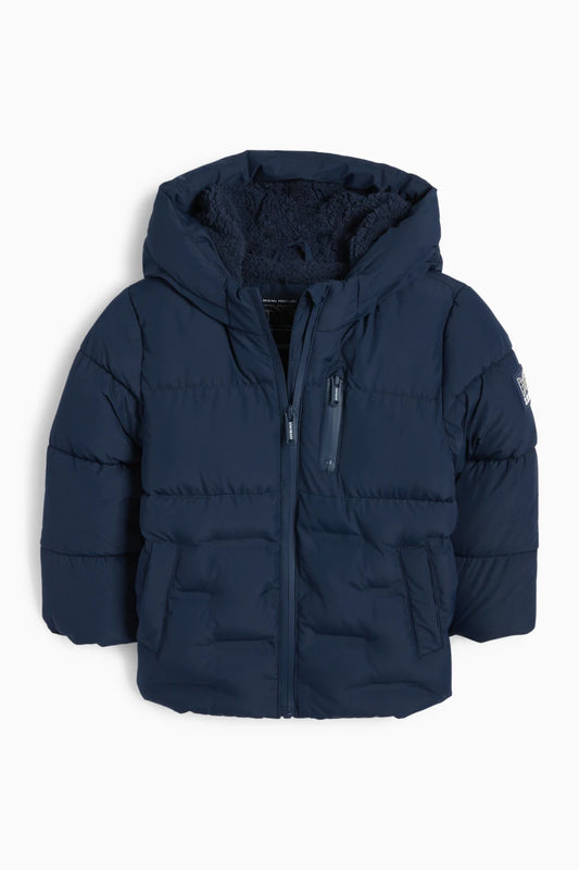 Quilted jacket with hood