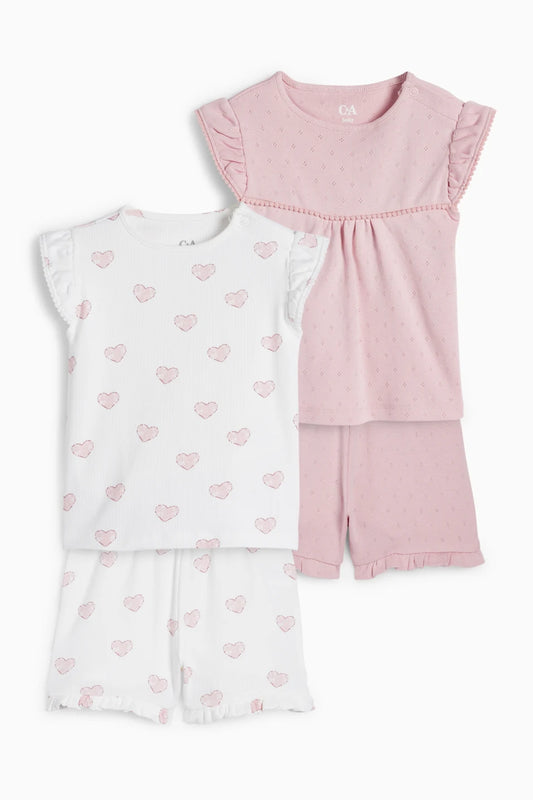 Pack of 2 Pyjamas - Hearts