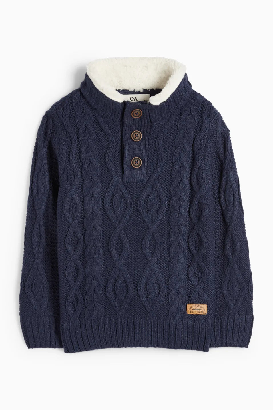 Knit Sweater - braid pattern