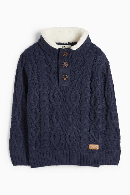 Knit Sweater - braid pattern