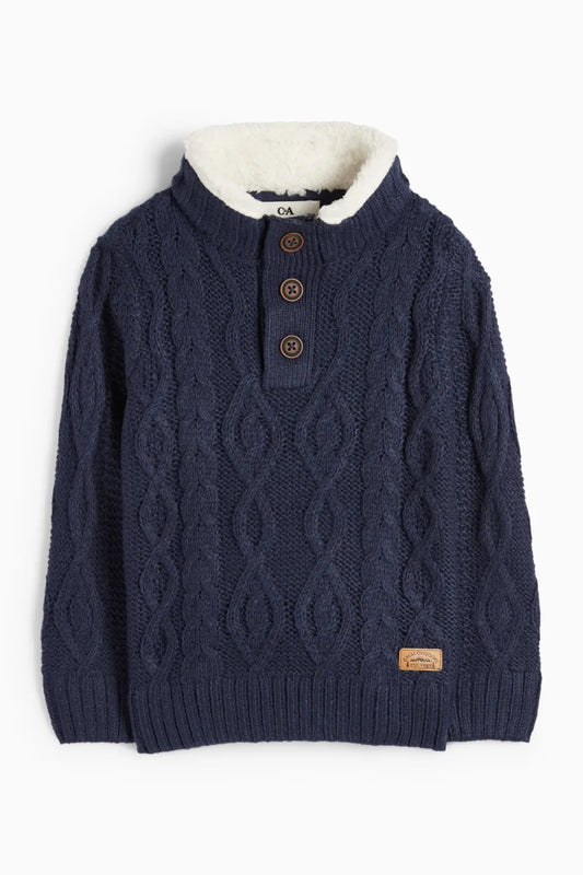 Knit Sweater - braid pattern