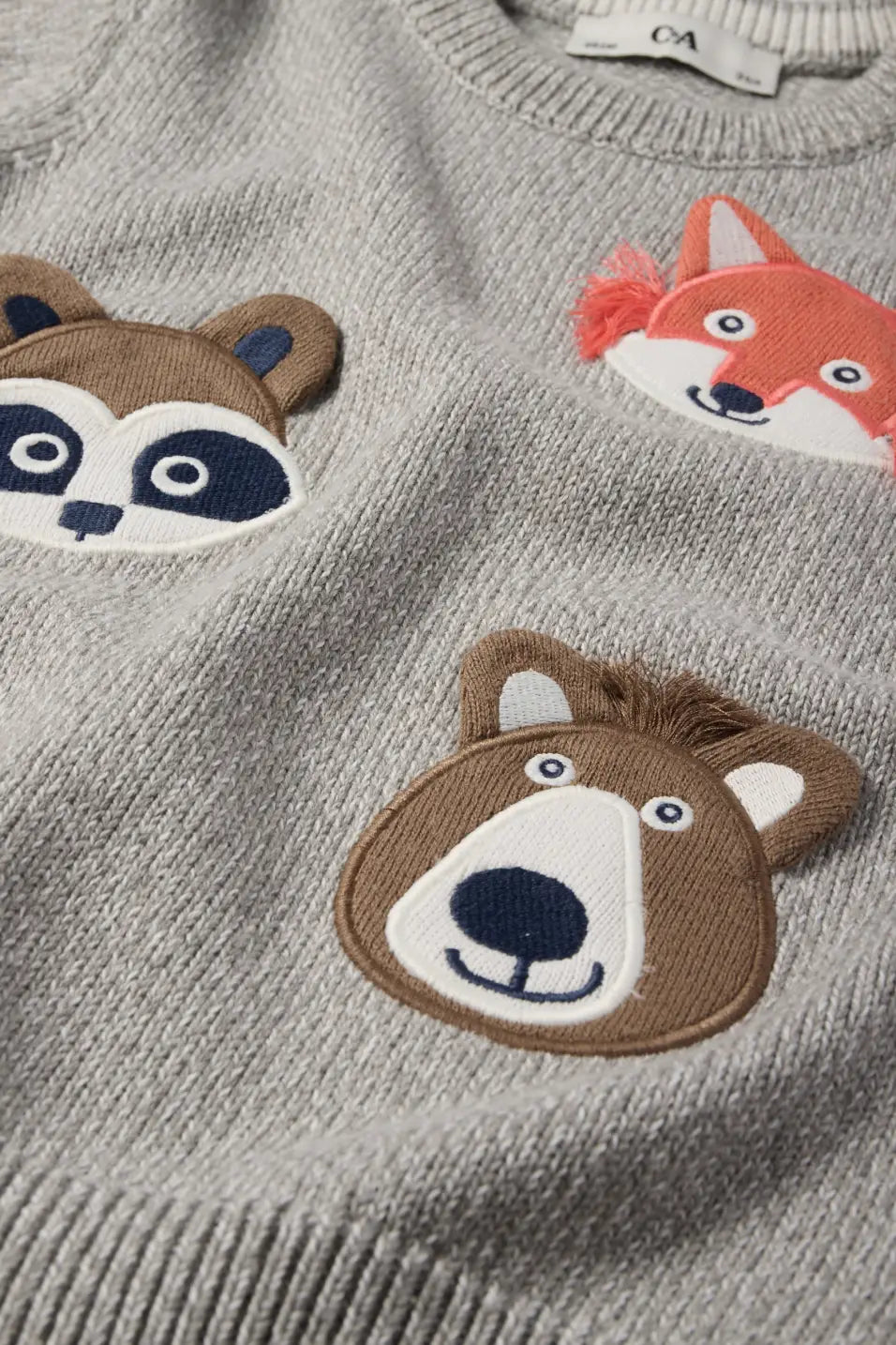 Raccoon, Fox and Bear - Knit Pullover