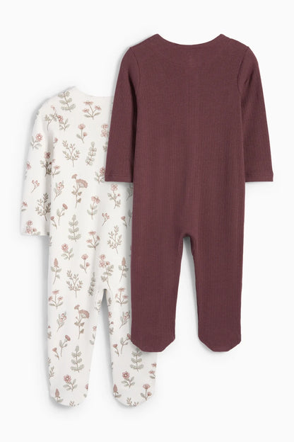 Flory - Pack of 2 cotton sleepsuits