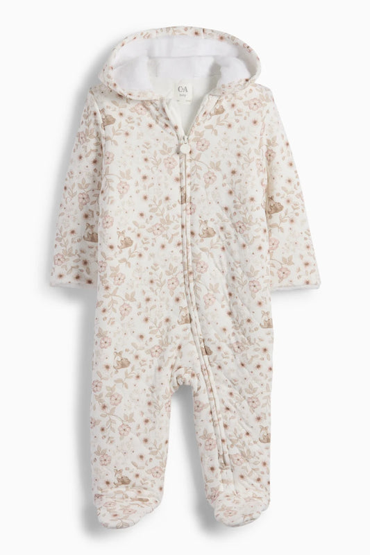 Deer and flowers - Baby overall