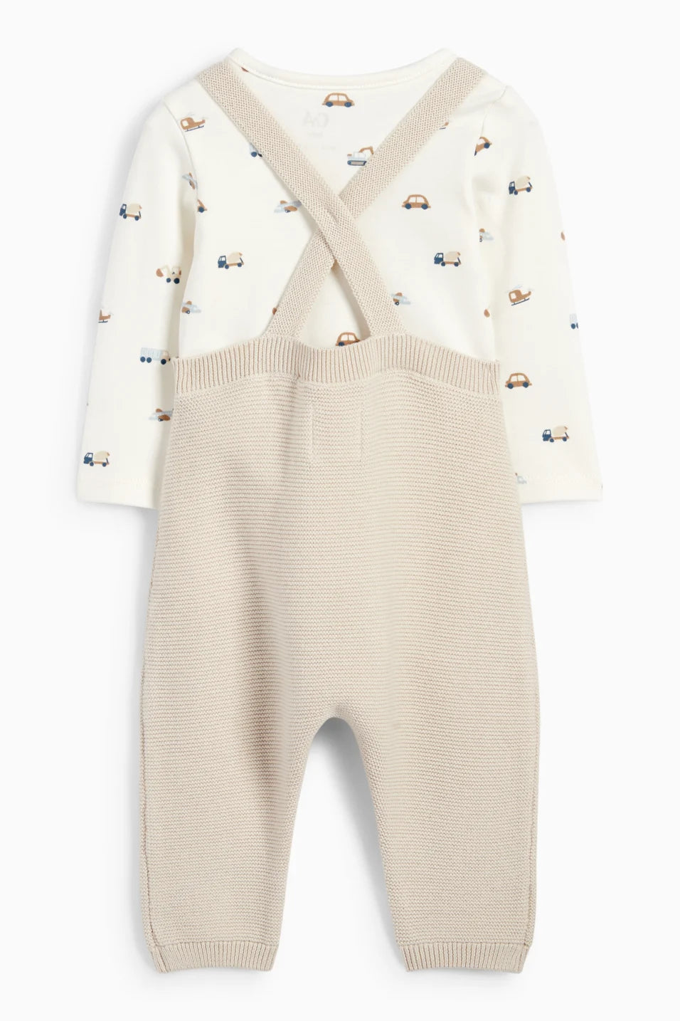 Vehicles - 2 pieces knitted dungarees set