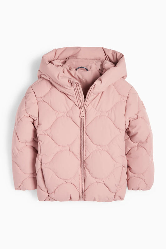 Quilted jacket with hood - water repellent