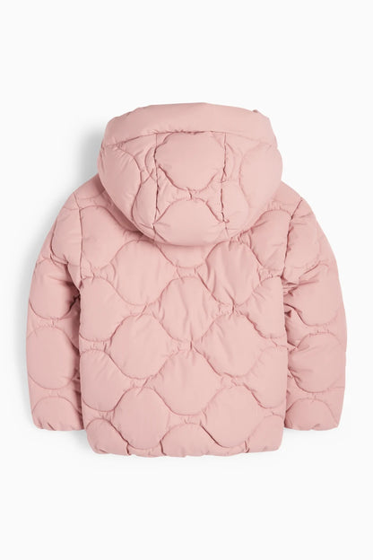 Quilted jacket with hood - water repellent