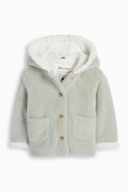 Teddy jacket with hood- Lined