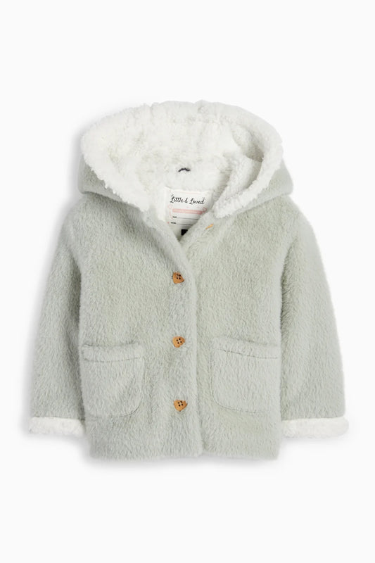 Teddy jacket with hood- Lined