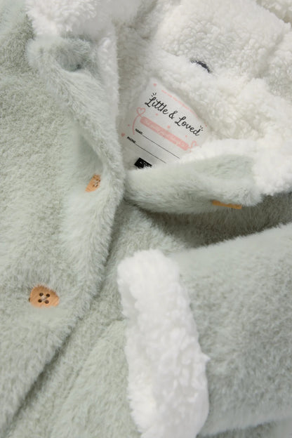 Teddy jacket with hood- Lined