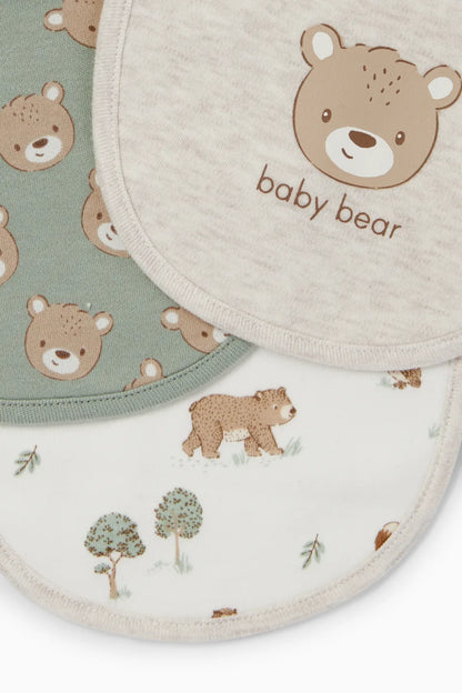 Bear - Pack of 3 Bibs