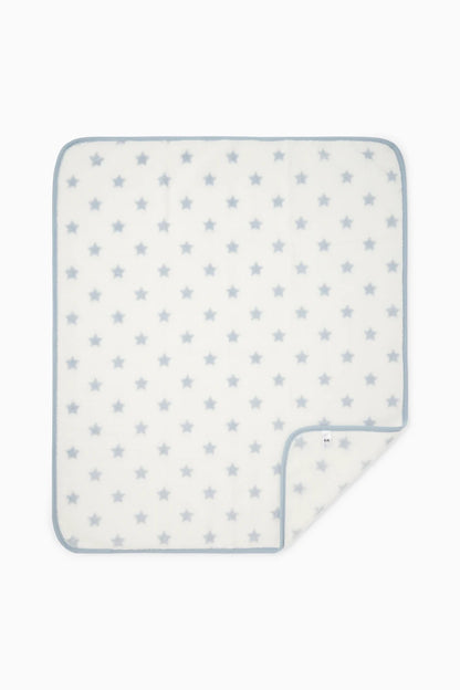 Blue starts fleece blanket