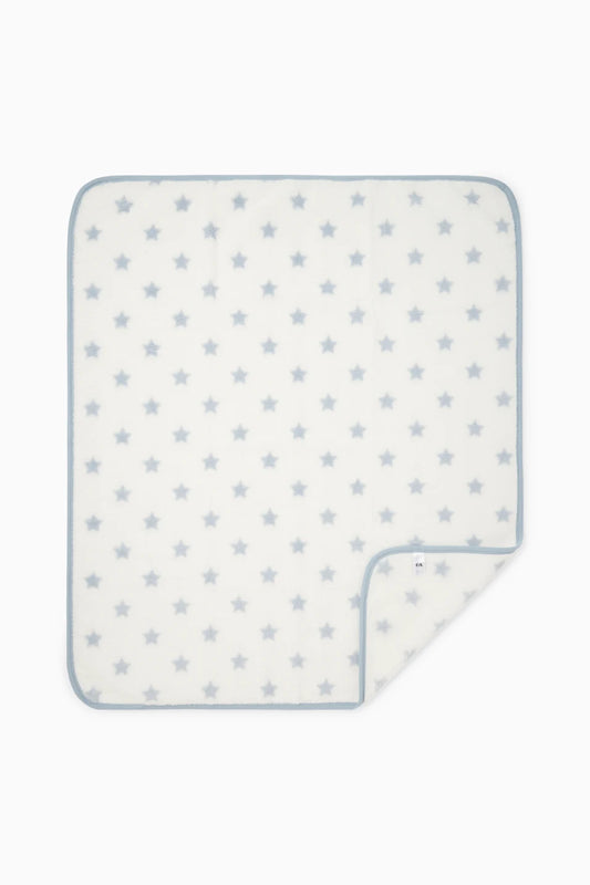 Blue starts fleece blanket