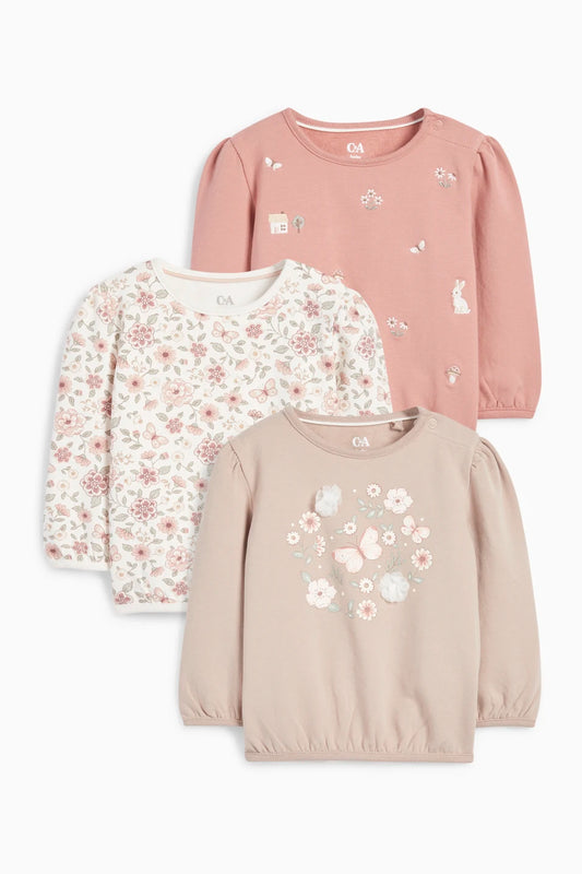 Flower and Butterfly - Pack of 3 Sweatshirt
