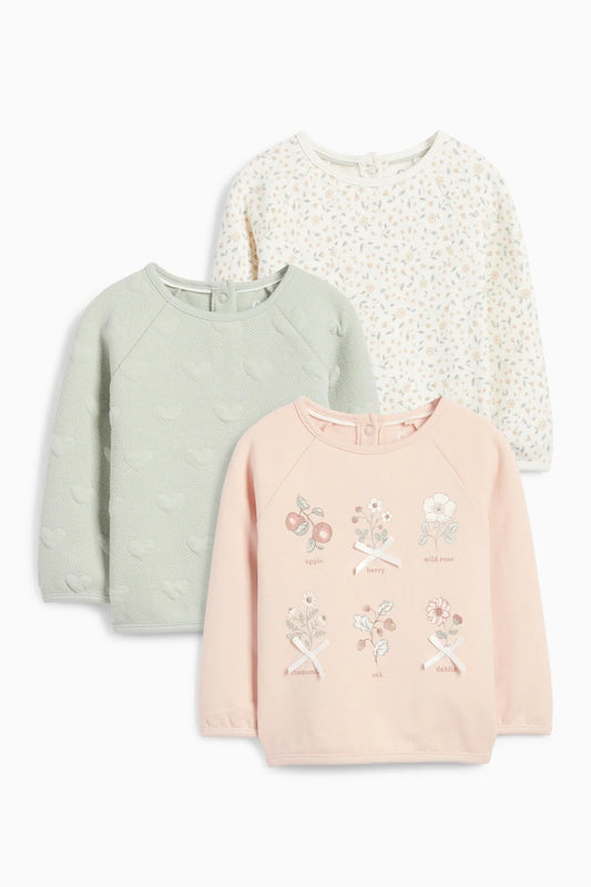 Flowers and Hearts - Pack of 3 Sweatshirt
