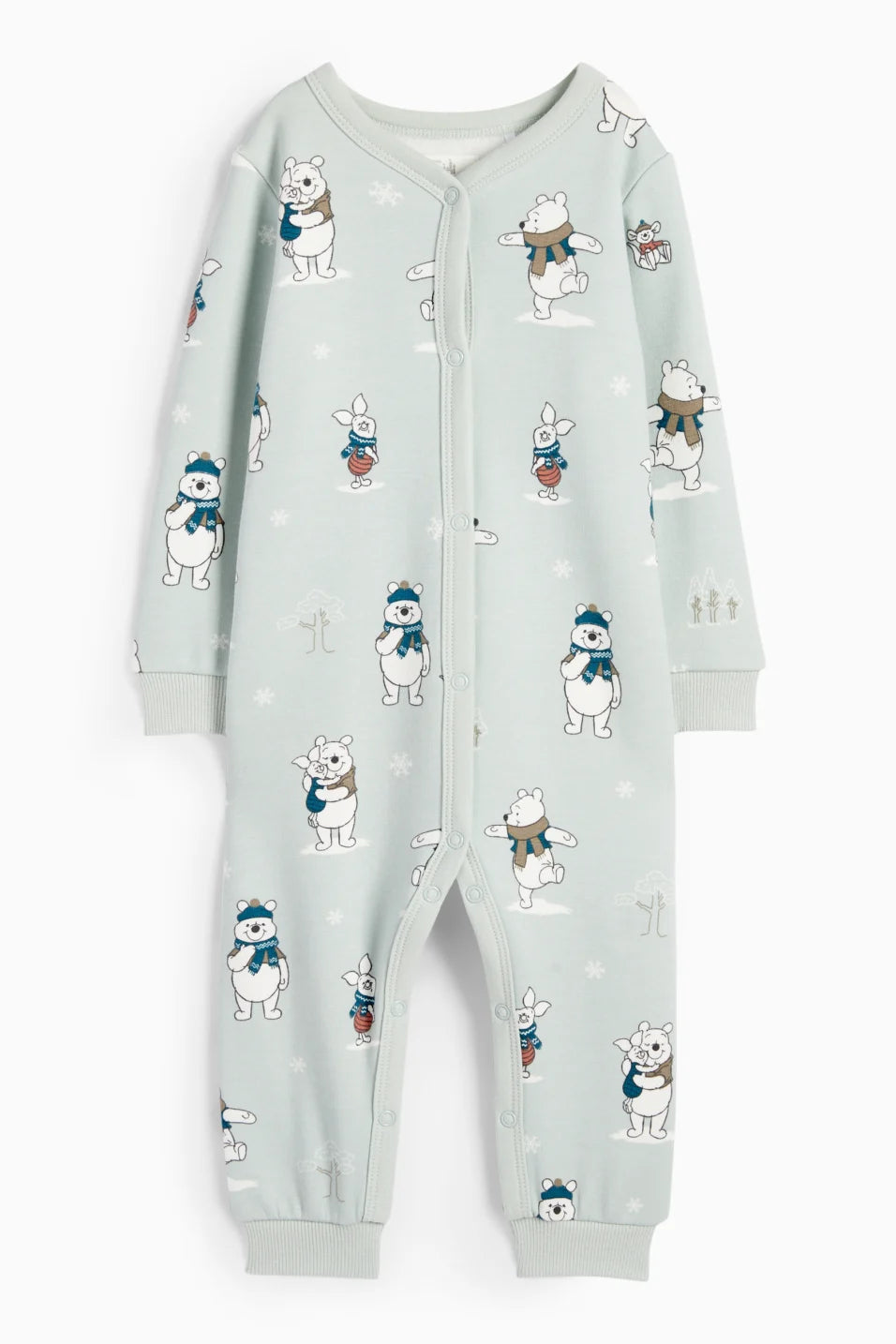 Winnie the Pooh - lined sleepsuit