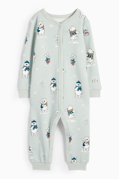 Winnie the Pooh - lined sleepsuit