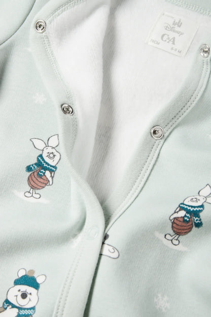 Winnie the Pooh - lined sleepsuit