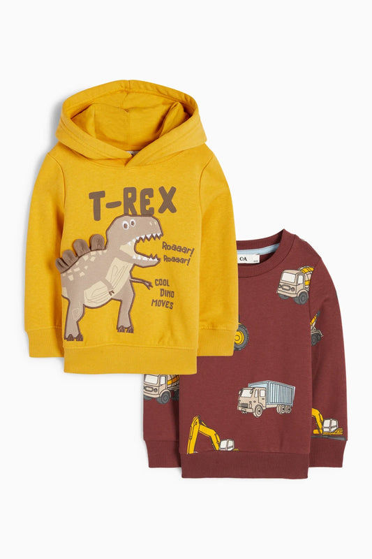 Vehicles and Dino - Hoodie and Sweatshirt