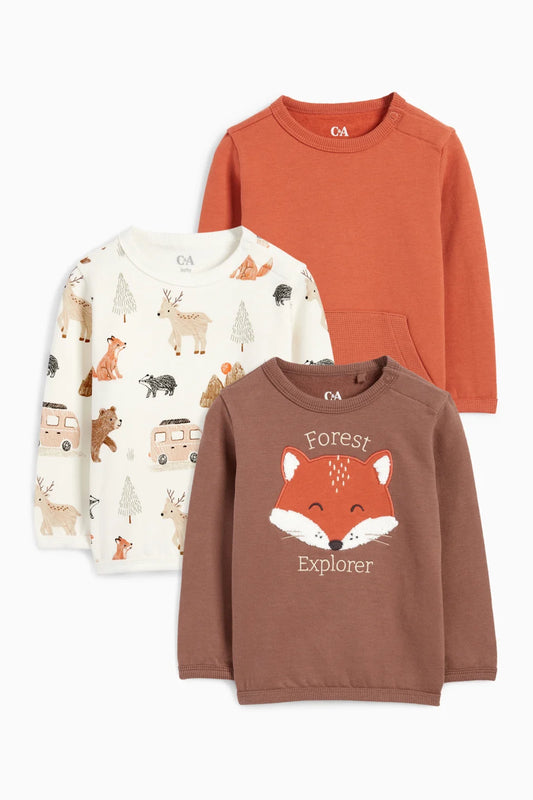 Fox and Wild Animals  - Pack of 3 Sweatshirt