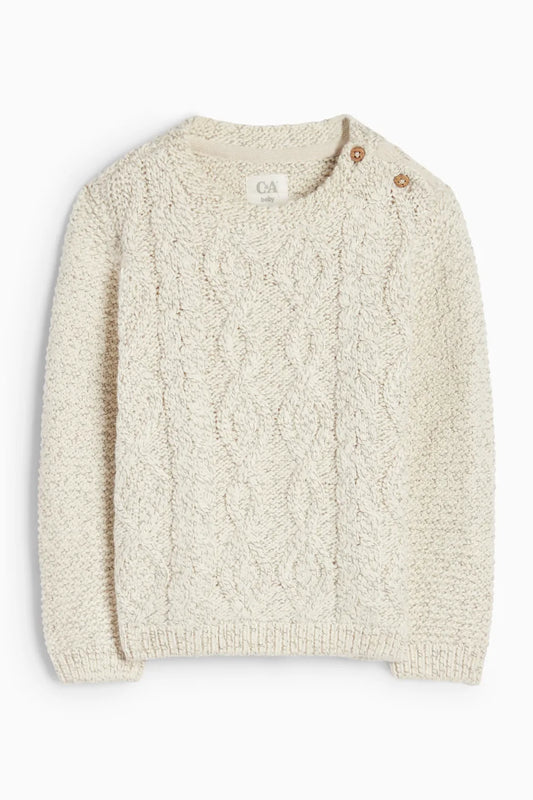Baby sweater - braid pattern