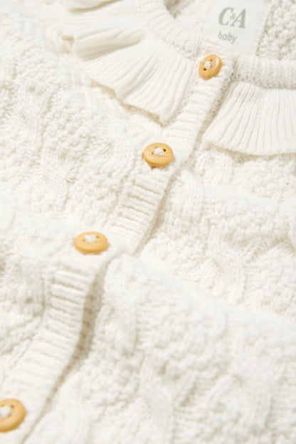 Baby Cardigan - Braid Pattern