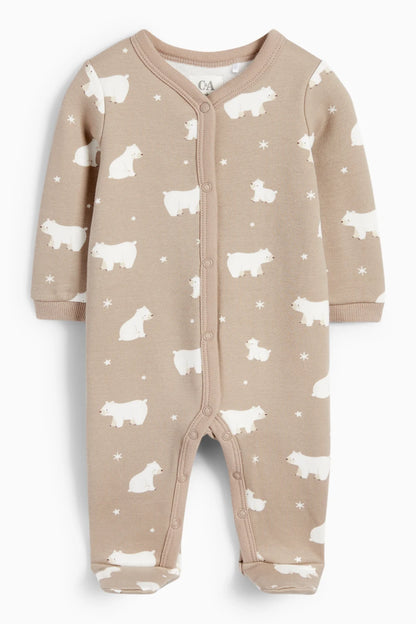 Polar Bear  - Lined sleepsuit
