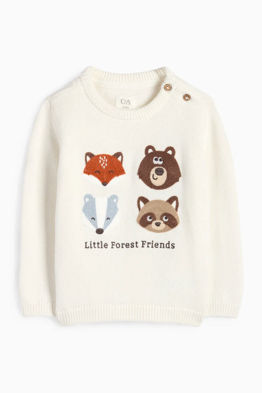 Little Forest Friends - baby sweater