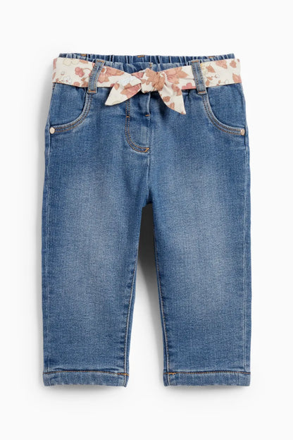 Thermojeans with tie belt