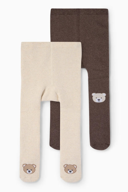 Bear - Pack of 2 Thermo Anti-Slip Tights
