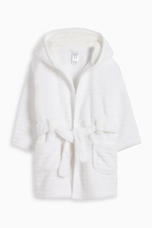 Baby fleece robe with hood