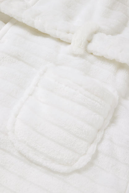 Baby fleece robe with hood