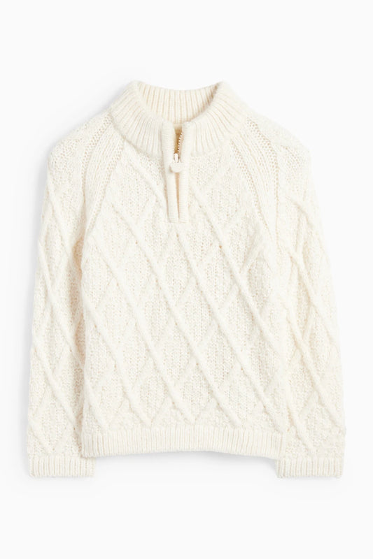 Baby sweater - braid pattern