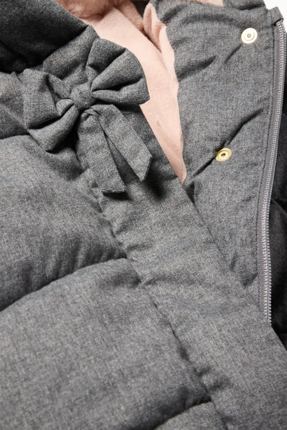 Baby quilted coat with hood