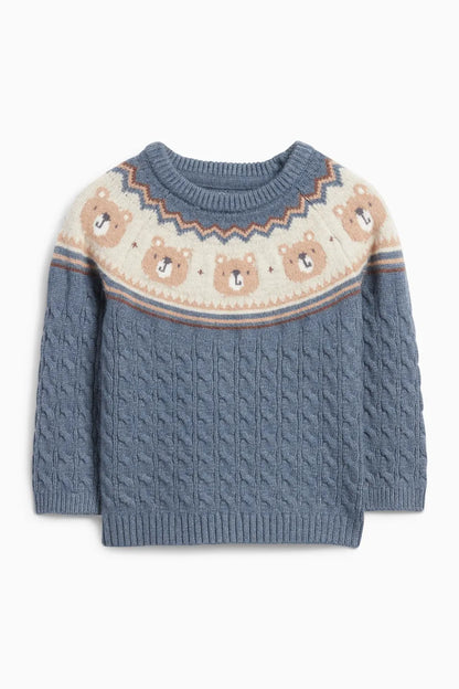 Bear - Baby Sweater - Braid Pattern