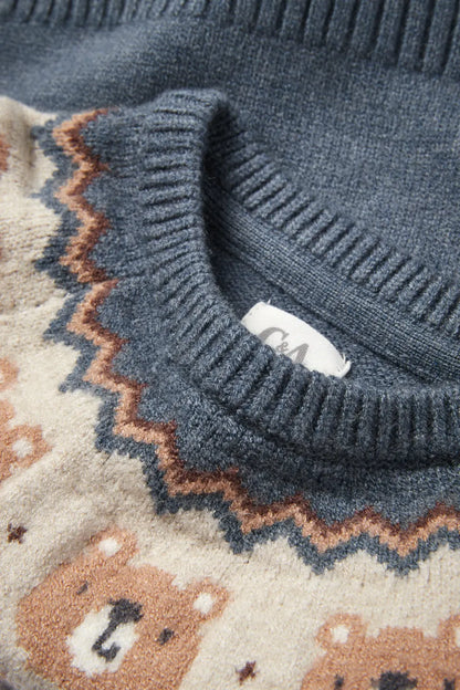Bear - Baby Sweater - Braid Pattern