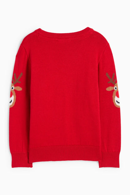 Reindeer and Santa Claus - Christmas Sweater