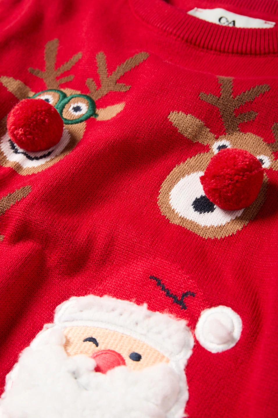 Reindeer and Santa Claus - Christmas Sweater
