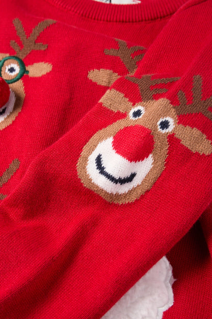 Reindeer and Santa Claus - Christmas Sweater