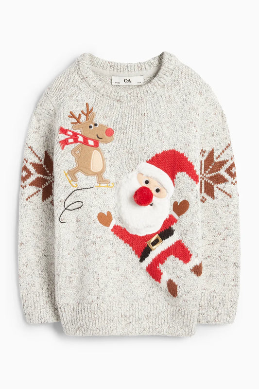 Santa and Reindeer Sweater