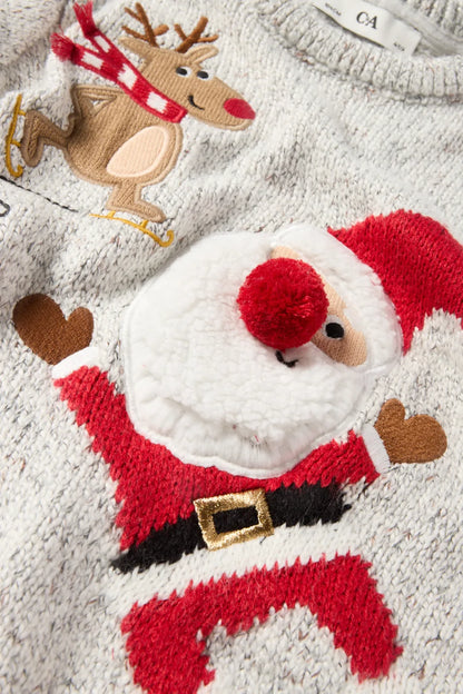 Santa and Reindeer Sweater