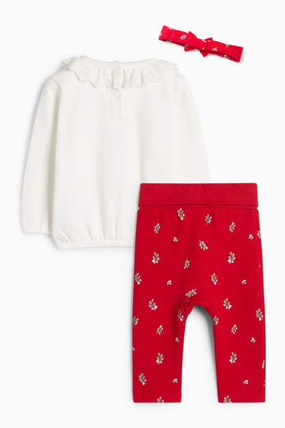 Teddy bear - Christmas baby outfit