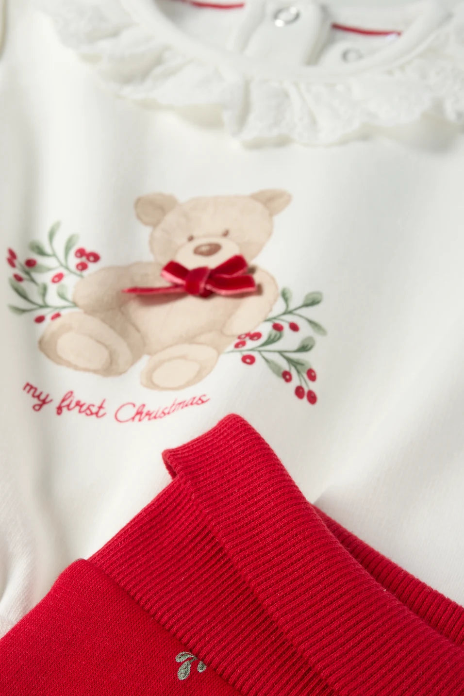 Teddy bear - Christmas baby outfit