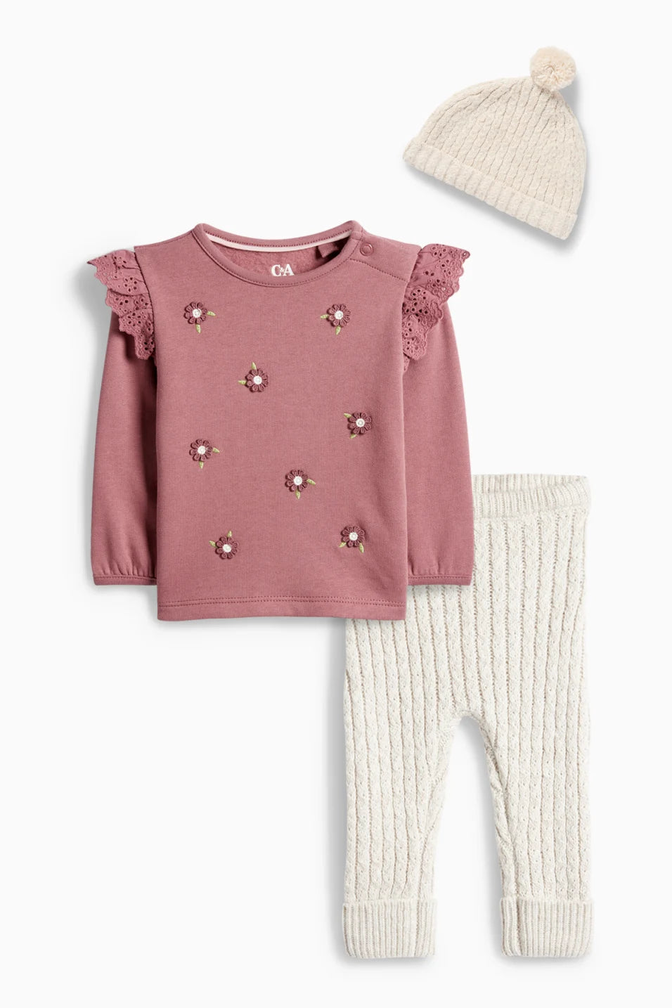 Flower - 3 pieces Baby Outfit