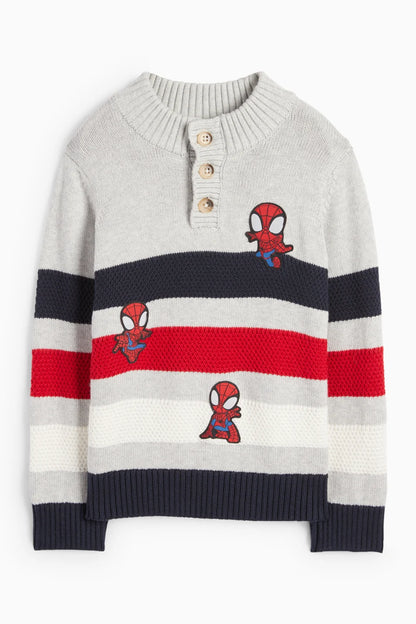 Spiderman - knit pullover - striped