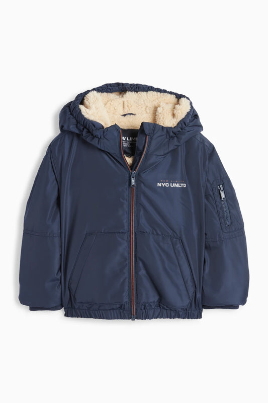Lined hooded jacket