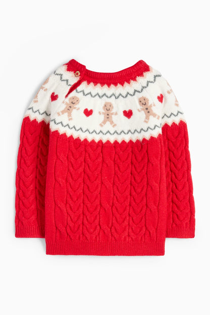 Gingerbread  - Christmas Sweater - Braid Pattern