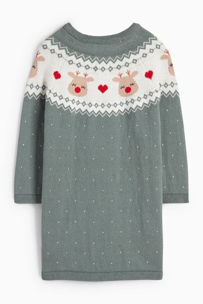 Reindeer - Christmas Knit Dress
